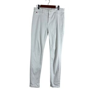 Hudson Nico Super Skinny Midrise White Jeans WM407DIY Womens Size 30 Stretch USA